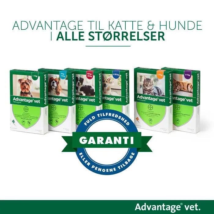 ADVANTAGE VET Loppemiddel hund under 4 kg -  4x0,4 ml