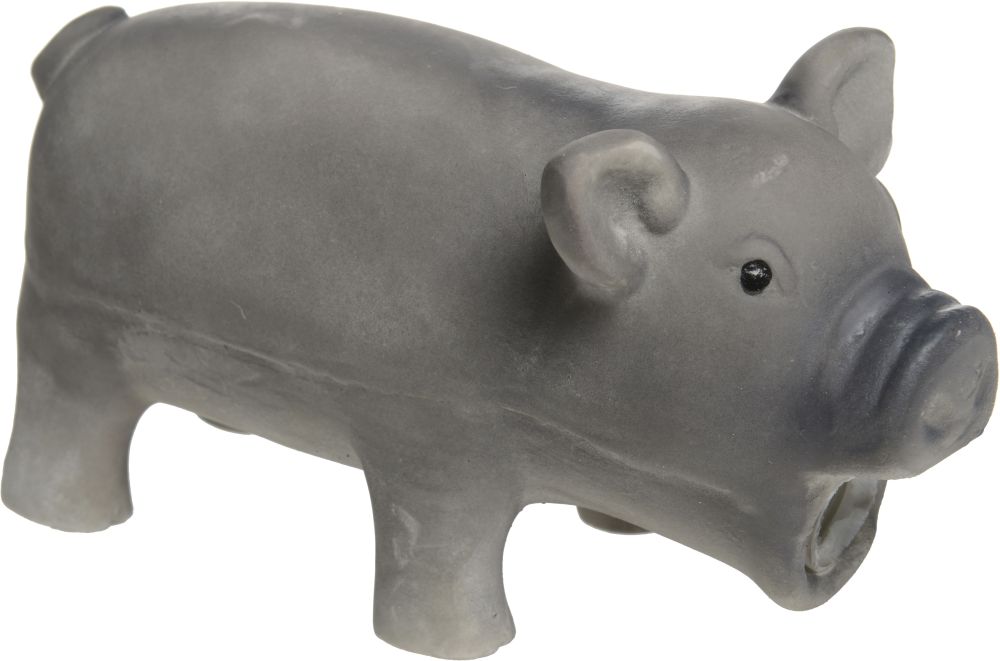 Latexlegetøj gris small 17 cm ass. farver