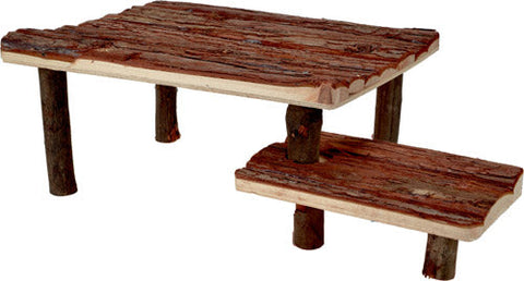 Læskur & platform naturtræ 37 x 17 x 28 cm