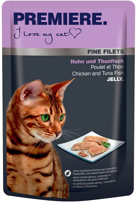 Adult Fine Filets Jelly, pouch kylling & tun 100 g