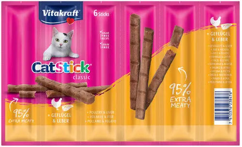 Cat-Stick Mini fjerkræ, lever 6x6 g