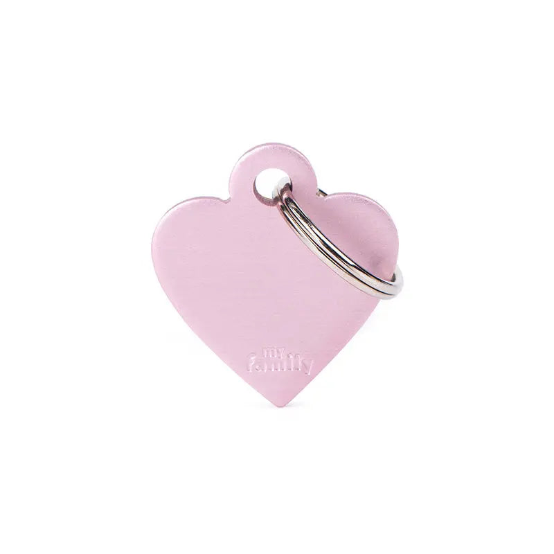 Navnetegn hjerte small 2,8x2,5 cm pink