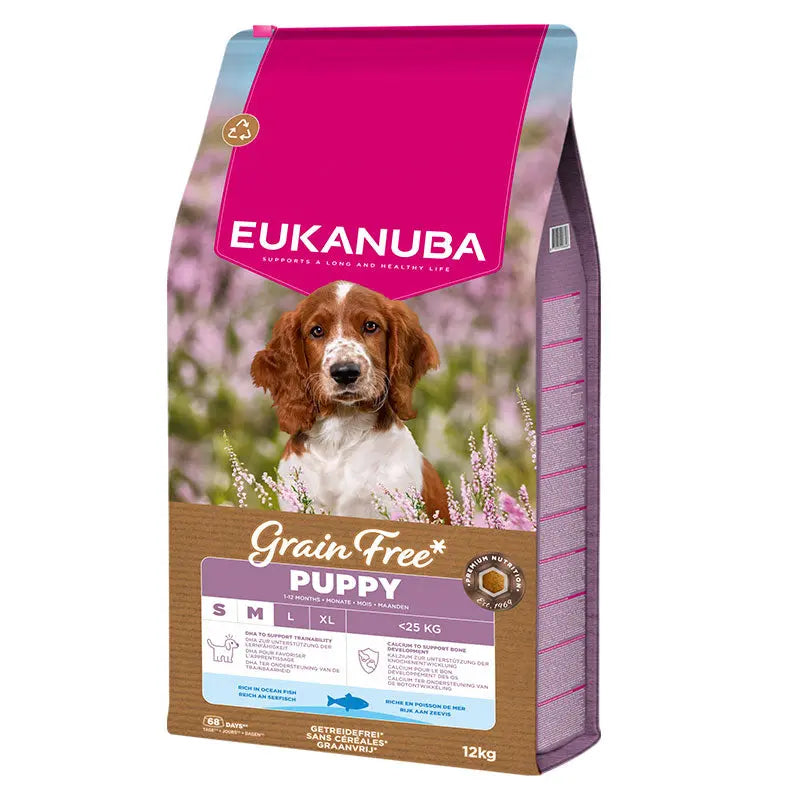 Puppy & Junior Small/Medium Kornfri Fisk 3 kg
