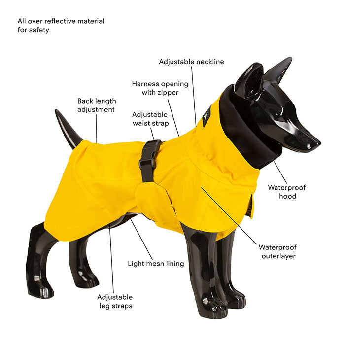 Regnjakke Lite Visibility 35 cm gul
