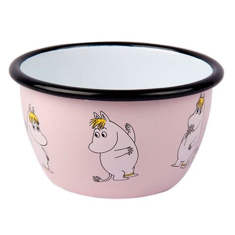 Emaljeskål Mumitroldene Pink