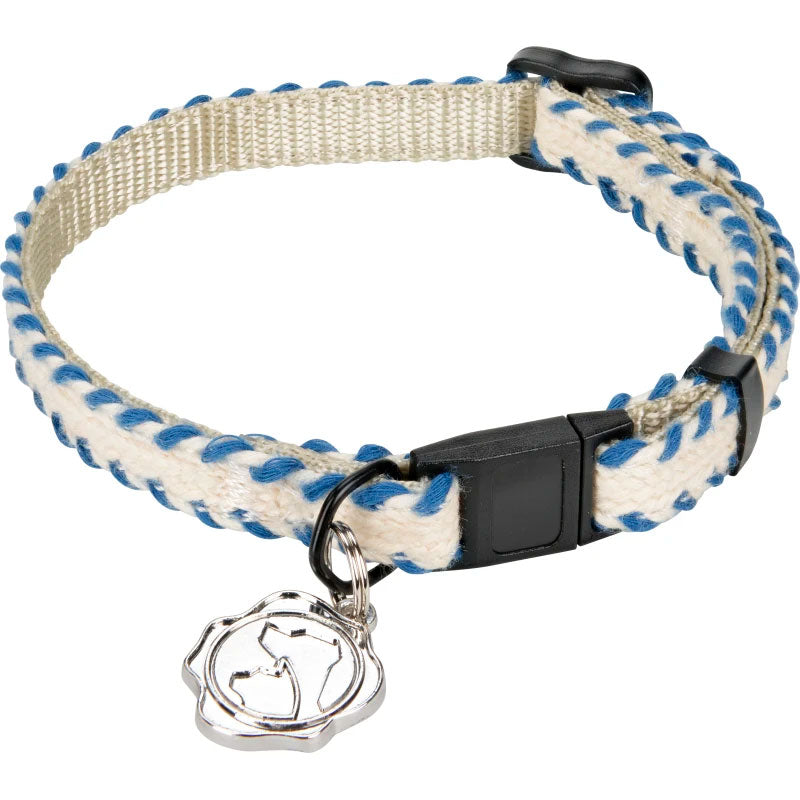 Nylonhalsbånd19-30 cm blå